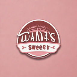 Generate a creative, high-definition logo for a cooking page named Dana's Sweets, featuring elements related to baking and sweets.