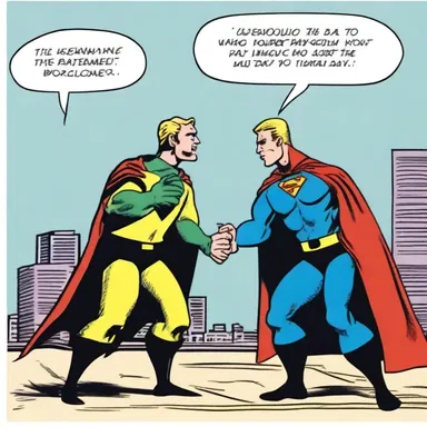 In the comic strip, the villain would often deride the superhero's efforts, mocking their attempts to save the day.