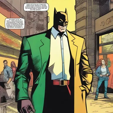 In the suspenseful comic book, the protagonist was leery of trusting the mysterious new villain.