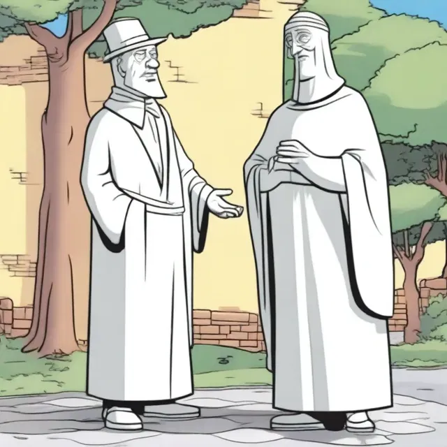 In the cartoon, the character stumbled upon a herm and mistook it for a living statue.