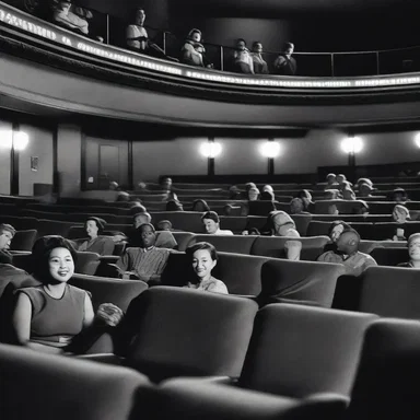 The cinema usher guided the movie-goers to their assigned seating, creating a sense of order in the bustling theater.