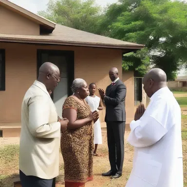 During the festivities, the family asked over their pastor to their house for a special prayer service.