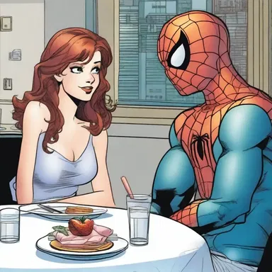 In the latest issue, Spider-Man asked over Mary Jane to his place for a romantic dinner.