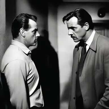 In the thrilling movie, the detective asked over a suspect to his house for intense questioning.