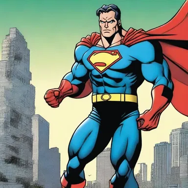The superhero in the comic is always depicted as a rugged figure, capable of enduring any physical challenge.