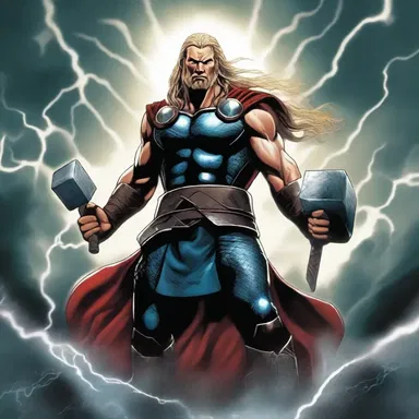 In Norse mythology, Thor is described as a rugged god, known for his immense strength and endurance.
