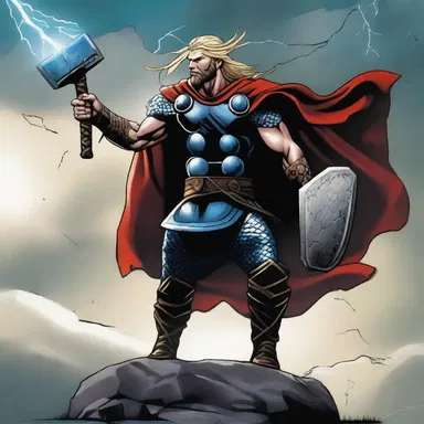 In Norse mythology, Thor is described as a rugged god, known for his immense strength and endurance.