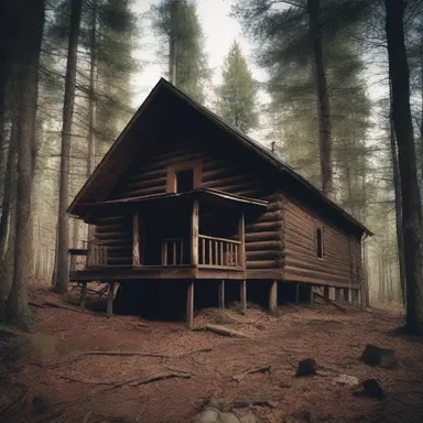 The protagonist in the horror movie stumbled upon a rugged cabin deep in the woods, setting the stage for a terrifying encounter.