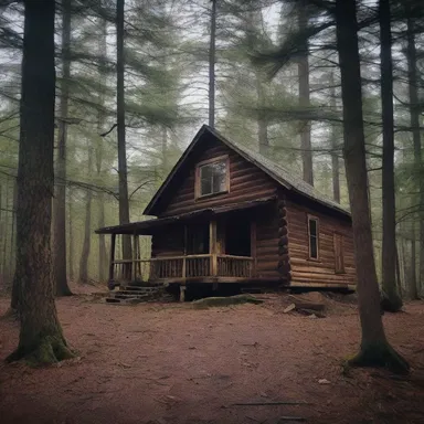 The protagonist in the horror movie stumbled upon a rugged cabin deep in the woods, setting the stage for a terrifying encounter.