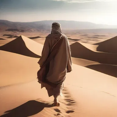 The prophet endured a rugged journey through the desert, facing countless hardships and testing his faith along the way.