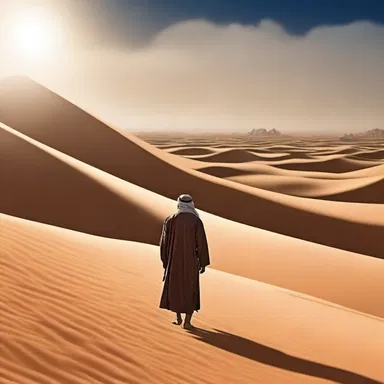The prophet endured a rugged journey through the desert, facing countless hardships and testing his faith along the way.