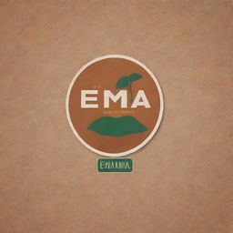 Design a logo featuring a road sign, with the brand name 'Emana'. The logo should also include the slogan '100% Teff Fresh Injera'. The overall style should be clean and modern.