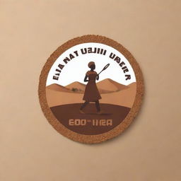 Create a logo for a company named 'Emana Injera' with a slogan of '100% Teff'. Incorporate an icon of a road and elements of injera baking into the design. The style should be modern and professional.