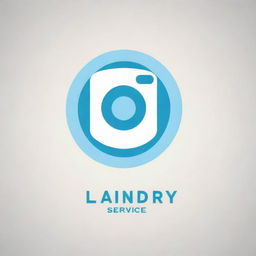 A clean, simplistic logo for a laundry service. Emphasize elements like washing machines, laundry baskets, and bubbles in a creative and modern design.