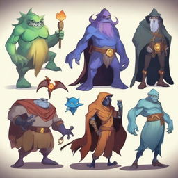 This is a high-quality digital art image showcasing the monsters from Slay the Spire reimagined as heroes