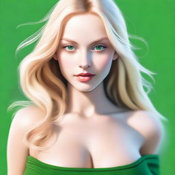 A high-quality digital art piece featuring a woman with a slim frame