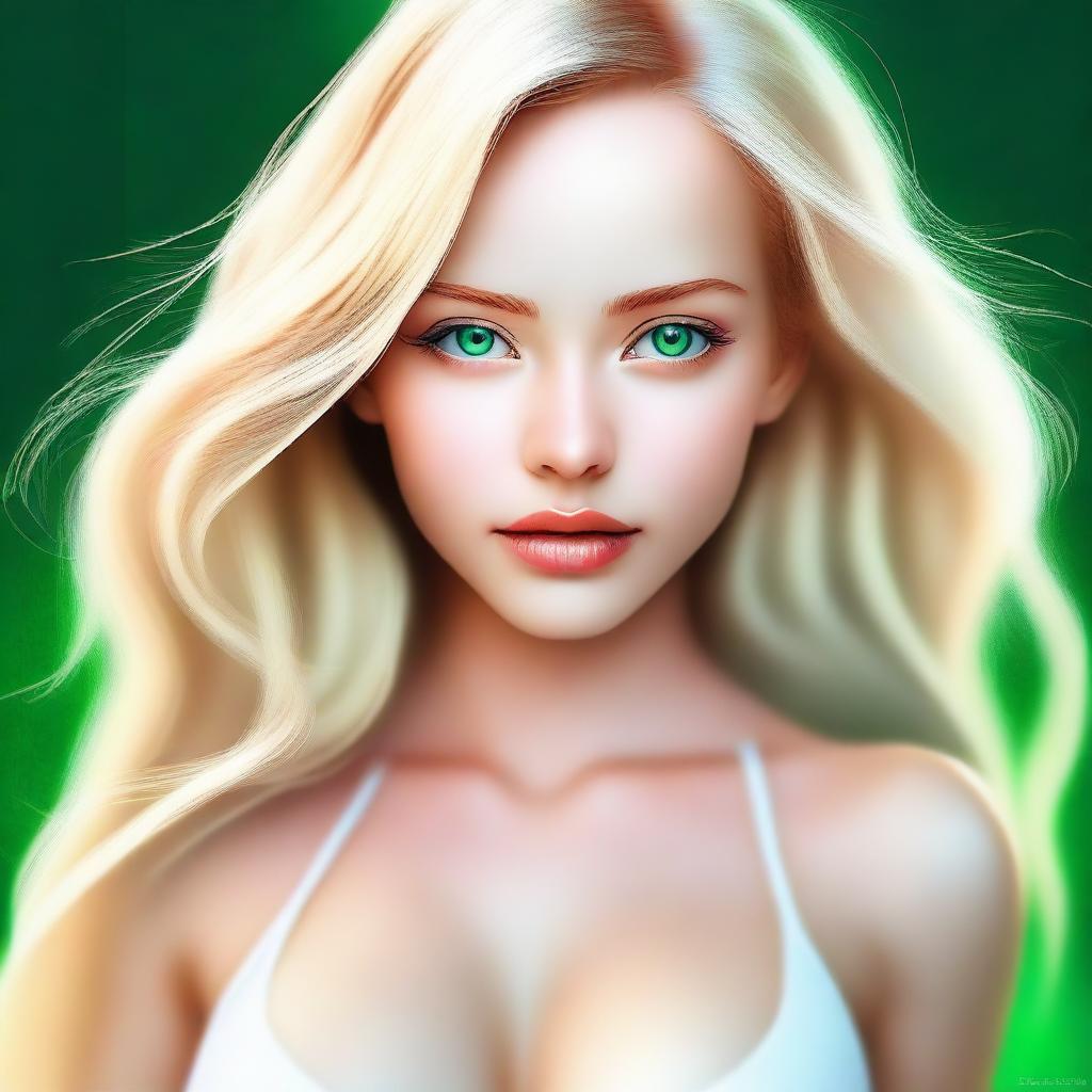 A high-quality digital art piece featuring a woman with a slim frame