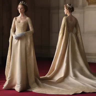 The description of the elegant queen's gown included a delicate gauffer at the hemline in the classic literature novel.