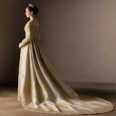 The description of the elegant queen's gown included a delicate gauffer at the hemline in the classic literature novel.