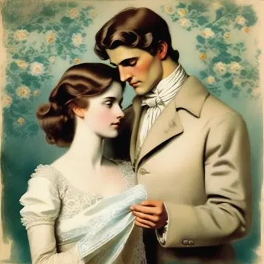 The romantic protagonist presented his beloved with a beautifully gauffered handkerchief as a token of his affection.