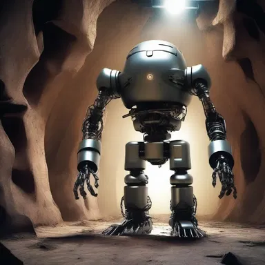 In the distant future, robots took over the planet and humans were forced to live underground, using advanced gauffers to press their pleats and ridges in their subterranean cities.