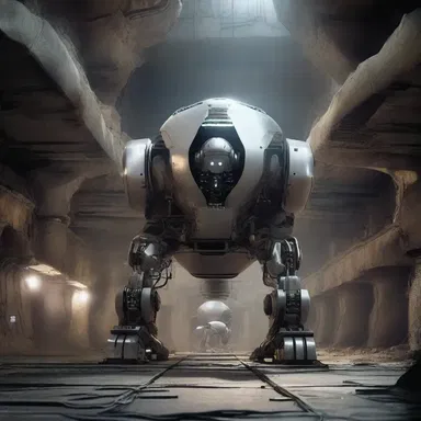 In the distant future, robots took over the planet and humans were forced to live underground, using advanced gauffers to press their pleats and ridges in their subterranean cities.