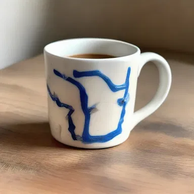 In a gesture of love, Jacob epoxyed the broken pieces of his partner's favorite ceramic mug back together.