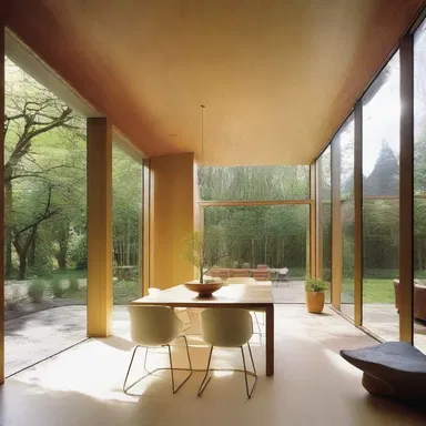 The architect carefully incorporated a dingle into the design of the house, creating a natural and serene atmosphere.