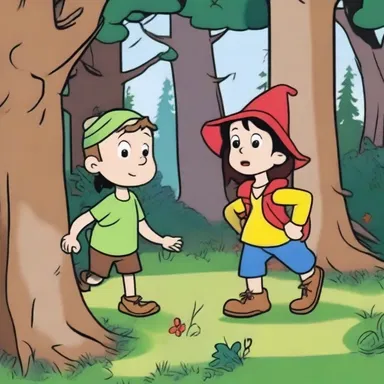 In the cartoon, the adventurous characters stumbled upon a hidden dingle while exploring the enchanted forest.