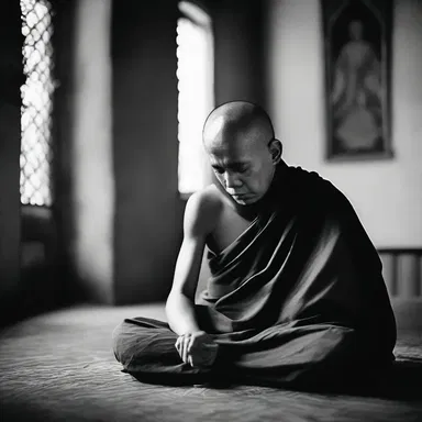 Through endless prayer and unwavering faith, the monk exhibited staying power in his commitment to his religious beliefs.