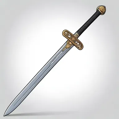In the popular anime series, the protagonist's sword has a tapering edge that allows for precise strikes.
