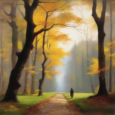 The artist skillfully used a tapering technique to create the illusion of depth in the painting.