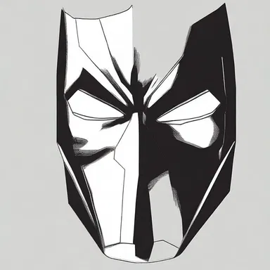 The superhero's mask had a distinct taper, enhancing its sleek and stealthy appearance in the comics.