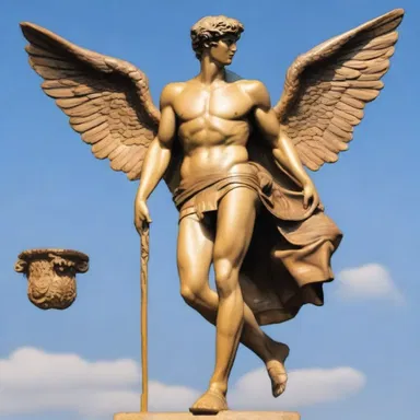 In Greek mythology, the god Hermes is often depicted wearing sandals that have a taper at the front.