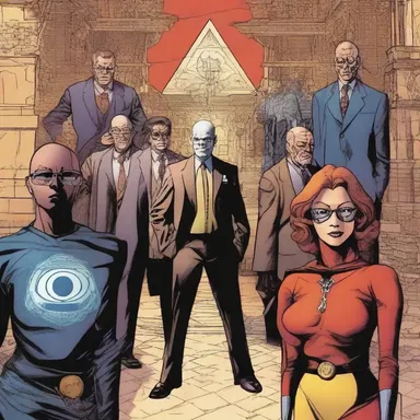 The comic book series delves into the supranational secret society.