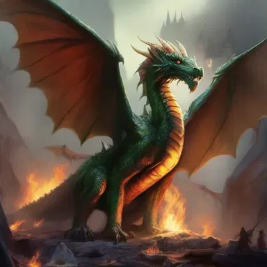 The kingdom of elves was sacked by a fire-breathing dragon, leaving the inhabitants homeless and devastated.