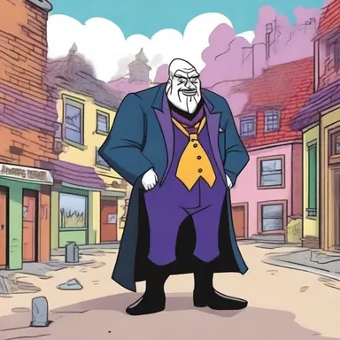 In the cartoon series, the evil villain sacked the town, leaving chaos and destruction in his wake.