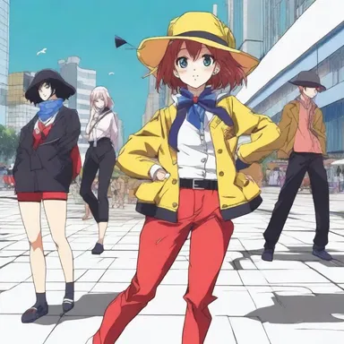 The anime character's brashness was evident in their flashy clothing and exaggerated gestures.