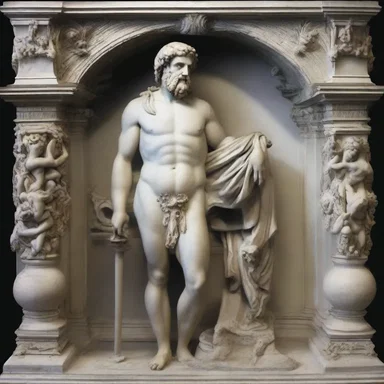The Roman artist created a unique sculpture depicting the number LXVIII with intricate details.