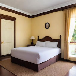 This is a detailed photograph of a hotel room in Nicaragua