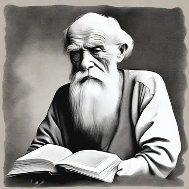 The classic literature novel featured a crookbacked old man as a symbol of wisdom and experience.