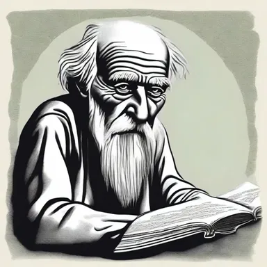 The classic literature novel featured a crookbacked old man as a symbol of wisdom and experience.