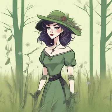 In the magical realm of Elmdale, the grass widow possessed special powers that allowed her to heal broken hearts and mend shattered relationships.