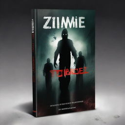 A high-quality book cover design portraying a chilling scene of zombies