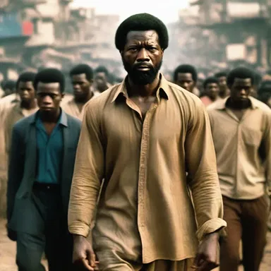 The movie depicted the protagonist's journey from disenfranchisement to redemption, as he fought against an oppressive regime.