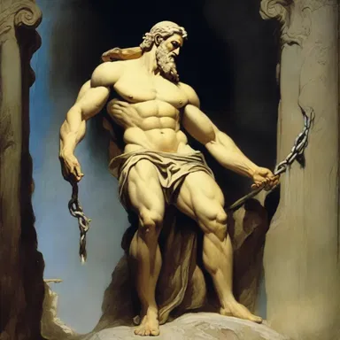 According to Greek mythology, the god Zeus punished Prometheus with disenfranchisement by chaining him to a rock for giving fire to humans.