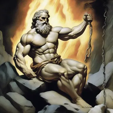 According to Greek mythology, the god Zeus punished Prometheus with disenfranchisement by chaining him to a rock for giving fire to humans.