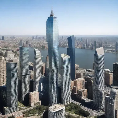 The architect designed a tall, thin tower that stood as an iconic landmark in the city's skyline.