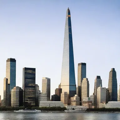 The architect designed a tall, thin tower that stood as an iconic landmark in the city's skyline.