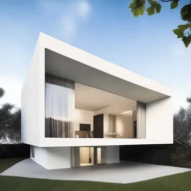 The modern minimalist style of architecture often incorporates clean lines and thin structures.